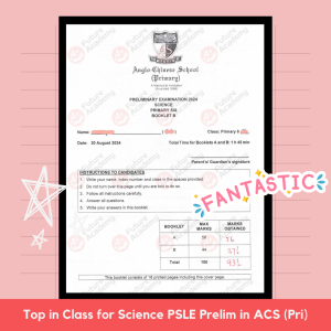 Top in Class for Science PSLE Prelim ACSP