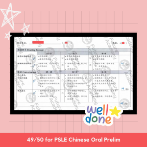 PSLE Prelim Chinese Oral 49 Marks