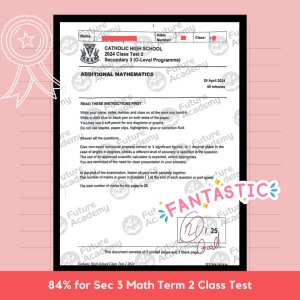Catholic High Sec 3 A Math 21 Marks