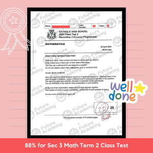 Catholic High Sec 3 Math 22 Marks