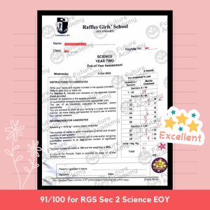 RGS Sec 2 SCience EOY 91 Marks