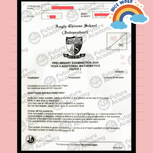 70 Marks for ACSI Sec 4 A Math Prelim