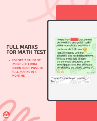 reviews and results screenshots (Instagram Post (4:5)) - RGS S2 Math improved from borderline pass to full marks in 4 months