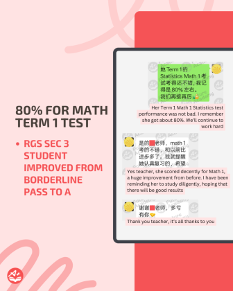 reviews and results screenshots (Instagram Post (4:5)) - RGS S3 Math improved from just pass to 80 percent