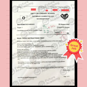 NEW exam results (1080 x 1350 px) - Unity Sec 4 Math Prelim Paper 1 76 Marks