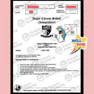 47 Marks for ACSI Sec 1 Math Term 2 CT