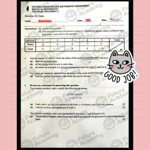 NEW exam results (1080 x 1350 px) - cjc jc2 math 33 marks from subpass to A