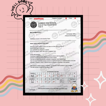 Dunman Year 3 Math EOY 91 Marks
