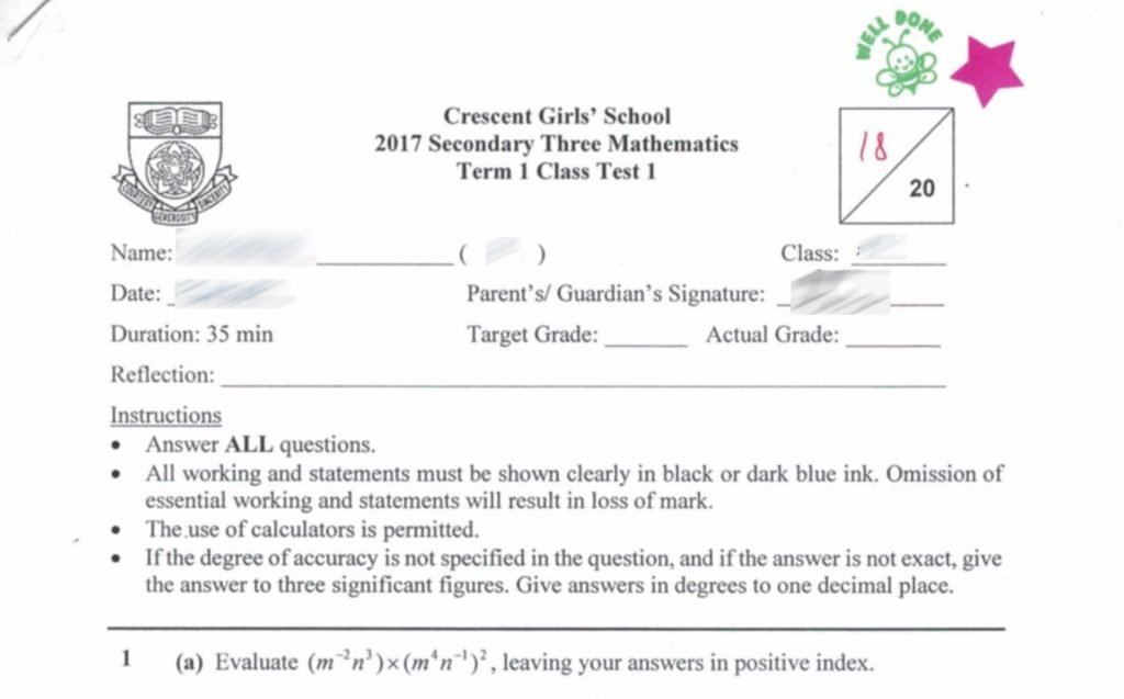 cgs math tuition good result