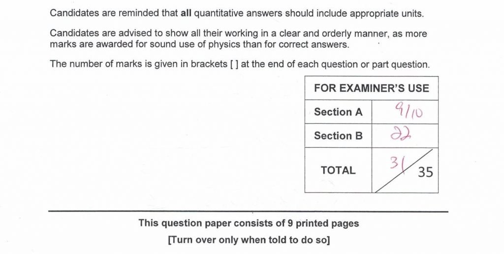 SCGS ip physics tuition good result