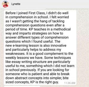 KP Chuah Testimonial from Lynette
